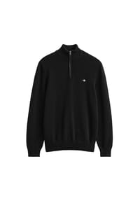 GANT - Herren Strickpullover - CLASSIC COTTON HALF-ZIP, Troyer, Baumwolle - Schwarz