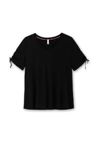 sheego - T-Shirt - schwarz+hummer gemustert