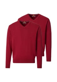 redmond - Pullover 2er Pack Basic - Braun