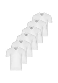 RAGMAN - Unterhemd / Shirt Kurzarm 6er Pack Basic - Schwarz