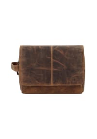 GREEN BURRY Vintage - Vintage Kulturbeutel Leder 27 cm - brown