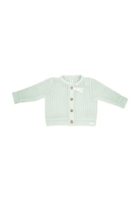maximo® - GOTS BABY-Strickjacke,Struktur Knöpfe - misty blue