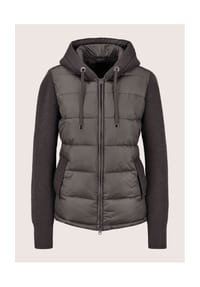 MADELEINE - Steppjacke mit Strickärmeln - bleigrau