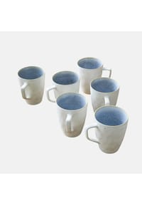 LOBERON - Tasse 6er Set Vionette blau/weiß - blau/weiß