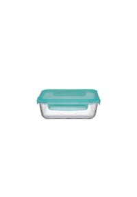 Paşabahçe - Pasabahce Lockie Lock Vorratsdose 640 ml - Glasbehälter mit - Grün 17 x 12,5 x 5,2 cm