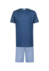 mey - Pyjama "SUMMER FLOWER", atmungsaktiv, für Herren - 1762  HAGUE BLUE
