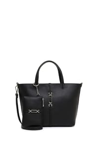 Emily & Noah E&N LEWE - Shopper, Kunstleder, Reißverschluss, für Damen - 100 BLACK