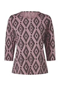 SIEH AN! - 3/4-Arm-Shirt - beige-schwarz-bedruckt