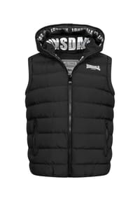 LONSDALE™ - Herren Weste mit Kapuze normale Passform LYDFORD - Black/White