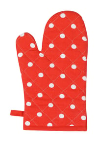 KRACHT® - Kochhandschuh "Pünktchen", 20x30 cm - anthrazit/weiß