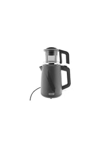 mulex® - Mulex Tee Express 2-in-1 Teekocher & Wasserkocher - 1L + 2L, 1650W - Grau 37 x 16 cm
