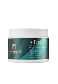 PURE MINERAL - Reparierende Argan-Haarmaske, 350 ml - weiß