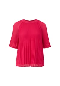 s.Oliver BLACK LABEL - Chiffonbluse, Halbarm, Raffung, für Damen - 4554  LILAC/PINK