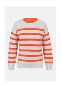 salzhaut - Sweatshirt VERBAAST - Fiery Coral - Offwhite