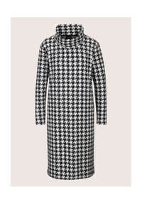 MADELEINE - Rollkragenkleid mit Taschen - schwarz / steingrau / melange
