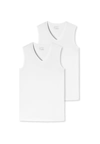 SCHIESSER - Unterhemd / Tanktop 2er-Pack - 95/5 - Organic Cotton - Weiß