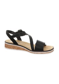 rieker - Sandaletten, Keilabsatz, Klettverschluss, für Damen - SCHWARZ