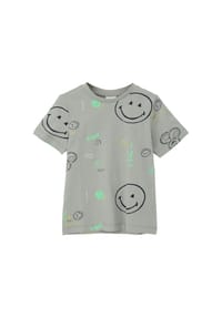 s.Oliver - T-Shirt, Baumwolle, für KInder - 91A1  GREY/BLACK