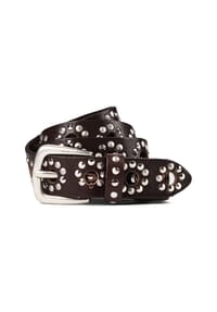 B.BELT - Nietengürtel Leder - black