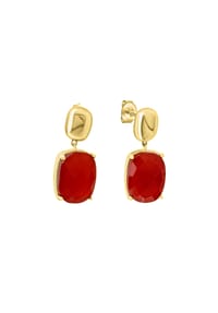 VANDENBERG - Damen Ohrstecker, 925er Silber mit Chalcedon - GOLD