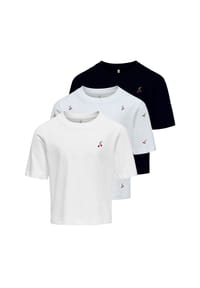 KIDSONLY - T-Shirt REX KETTY Kurzarmshirt  3er Pack - weiß