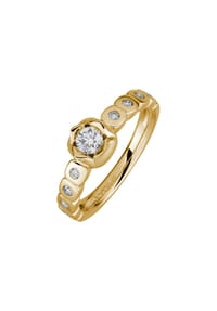 LYOMI - Ring 585/- Gold 9 Diamant Lab Grown 0,41ct. - gelb
