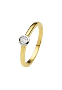 ONE ELEMENT Timeless Diamonds - 0.15 ct Diamant Brillant Ring aus 585 Gelbgold - gold