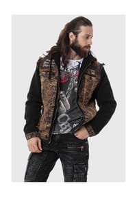 CIPO & BAXX® - Jacke im trendigen Design - BROWN