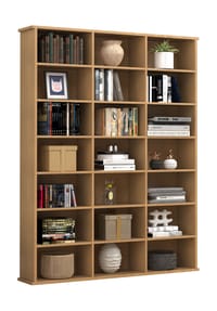 VCM. - Holz CD DVD Standregal Bücherregal Medienregal Raumteiler Deko Regal Megosa M - Anthrazit