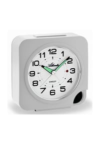 Atlanta by PARAGON - Quarzwecker ohne Ticken mit Licht, Snooze & Alarmindikator Fronteinstellung - 2171/4 (Grau) - Grau