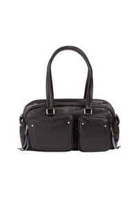 DuDu Pocket - Pocket Schultertasche Leder 33 cm - denim blue