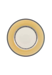 Villeroy & Boch Speiseteller Audun Fleur ø 27,1 cm weiß-grau-gelb - AUDUN - weiß-grau-gelb