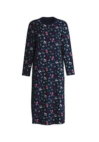 CALIDA - Damen Langarm-Nachthemd, Länge 120 cm Family & Friends - saphir blue