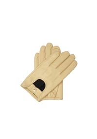 Kazar - Beige Glattleder-Autohandschuhe - Beige