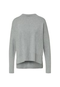 comma, CASUAL IDENTITY - Strickpullover, Ziernaht, für Damen - 93W7 GREY/BLACK