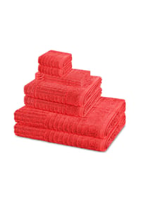 ROSS® 2 X Wasch- 2 X Gäste- 2 X Dusch- 2 X Handtuch im Set Carre - Carre - Anthrazit