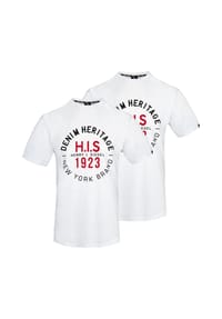 H.I.S - T-Shirt Denim Heritage Big Logo - black