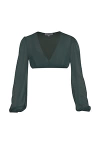 MarJo - Dirndlbluse, V-Ausschnitt, für Damen - 701 FLASCHENGRÜN