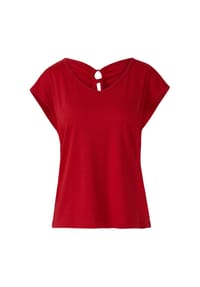 s.Oliver - T-Shirt, V-Ausschnitt, für Damen - 0100 WHITE