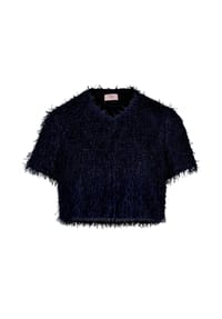 Vera Mont - Bomberjacke, Lurexfaden, für Damen - 8541 NIGHT SKY