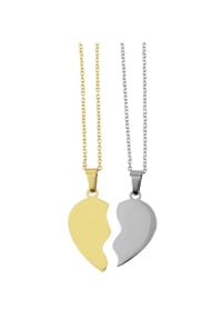 Adelia's Heart Collection - Halskette – Herz aus Edelstahl 43 cm - silber