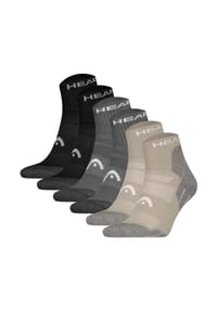 HEAD® - Quarter-Wandersocken, 6er Pack - Hiking All Climates Quarter 6P, Sportsocken, Logo - Schwarz