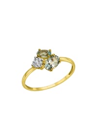 fascination by Ellen K. - Ring 375/- Gold 2 Blautopas beh. - mehrfarbig
