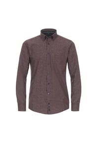 CASAMODA - Herren Freizeithemd Print Casual Fit - Mittelrot