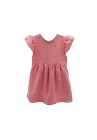 maximo® - GOTS MINI GIRL-Kleid, Musselin Flügelärmel - altrosa