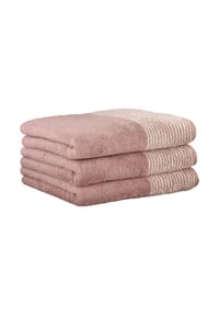 Cawö - Gästetuch, 3er Pack - Luxury Home, C Two-Tone, 30x50 cm, Walkfrottier - Basalt