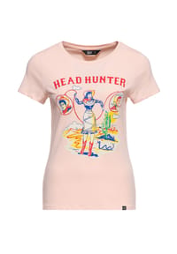 QUEEN KEROSIN - Print-Shirt im Western-Style Head Hunter - rosa