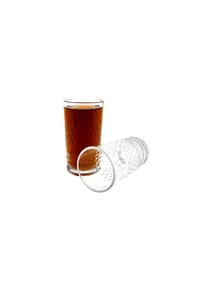 COFI - 12-teiliges Gläser-Set 240 ml - Wassergläser mit stilvollem Muster - Transparent 6,5 x 13 cm