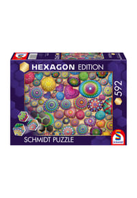 Schmidt - Hexagon-Puzzle "Mandala-Steine", 592 Teile - 