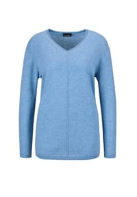 GOLDNER - Basicpullover mit V-Ausschnitt - aqua